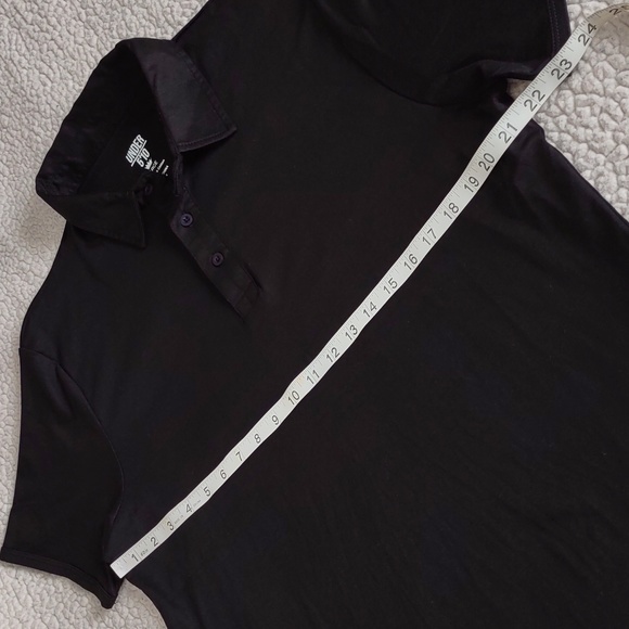 Under 5'10 Large Black 100% Pima Cotton Short Sleeve Polo Shirt - Picture 5 of 12